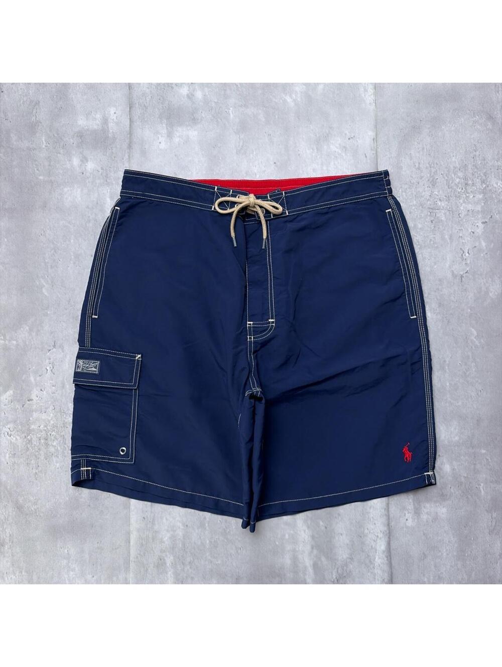 Y2K Navy Polo Ralph Lauren Surf Baggy Board Shorts